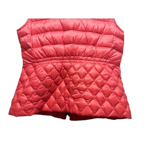 Talbots Down Fill Quilted Vest Womens Medium Salmon Pink Puffer Full Zip Outdoor - Picture 11 of 15